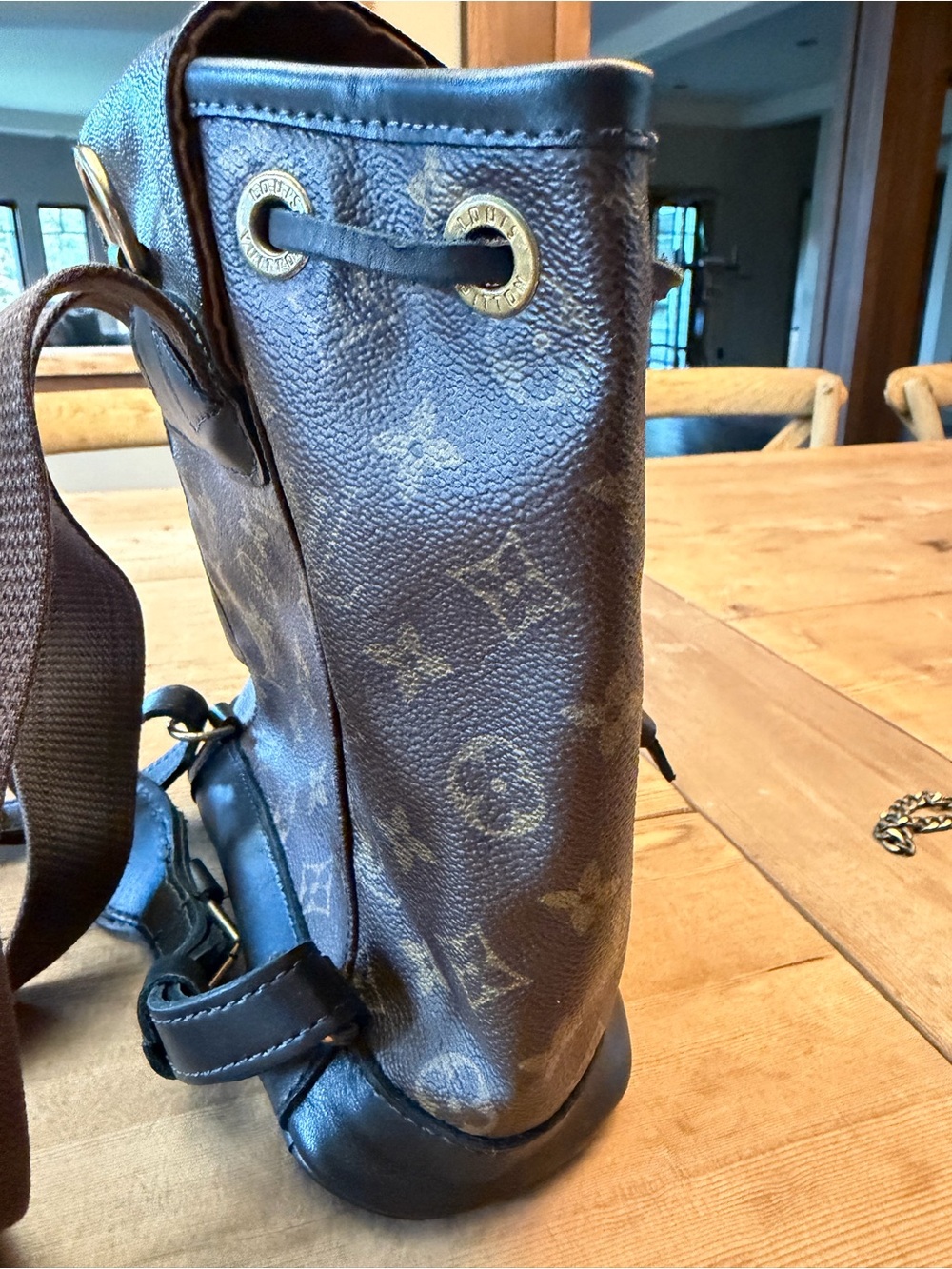 LV Monogram Drawstring Backpack by Vintage Boho Bags NEW - Picture 3 of 15